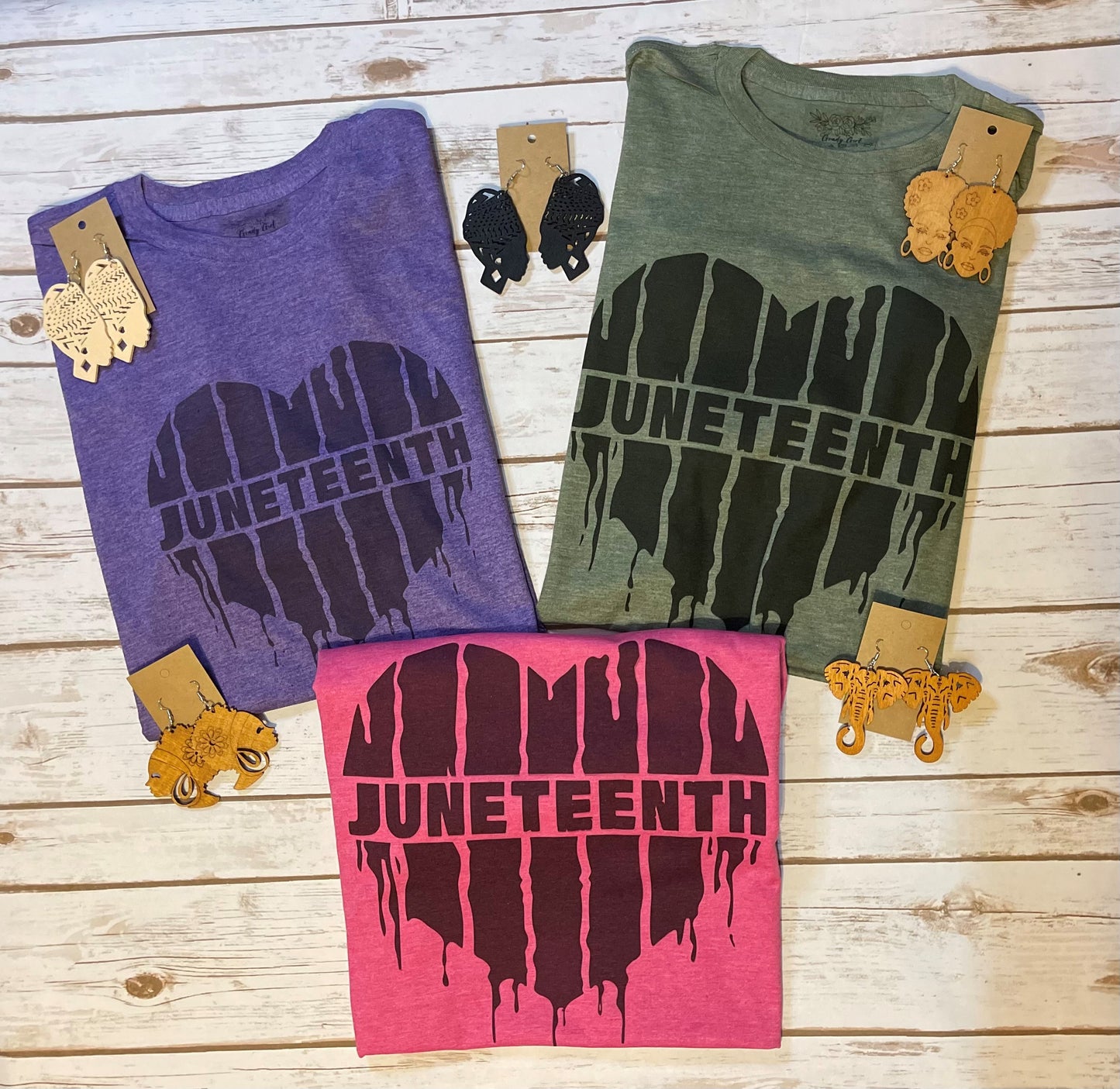 Juneteenth Dripping Heart Tee