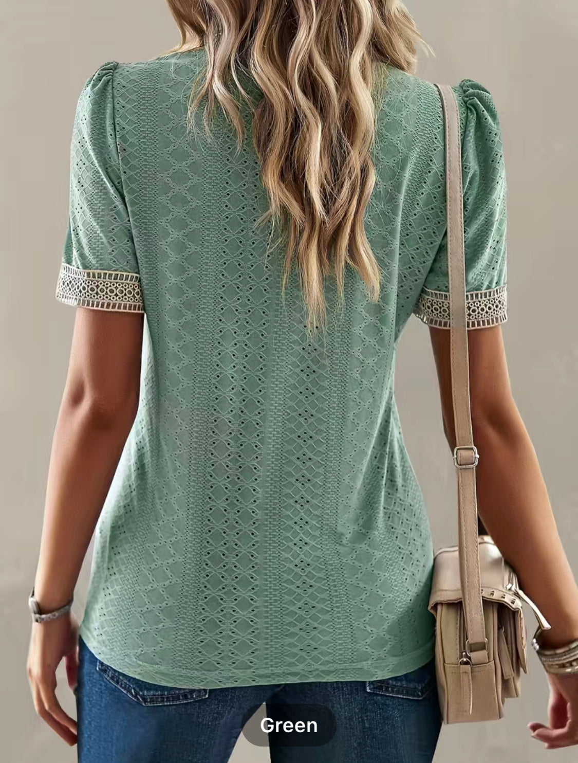 Short Sleeve V Neck Top
