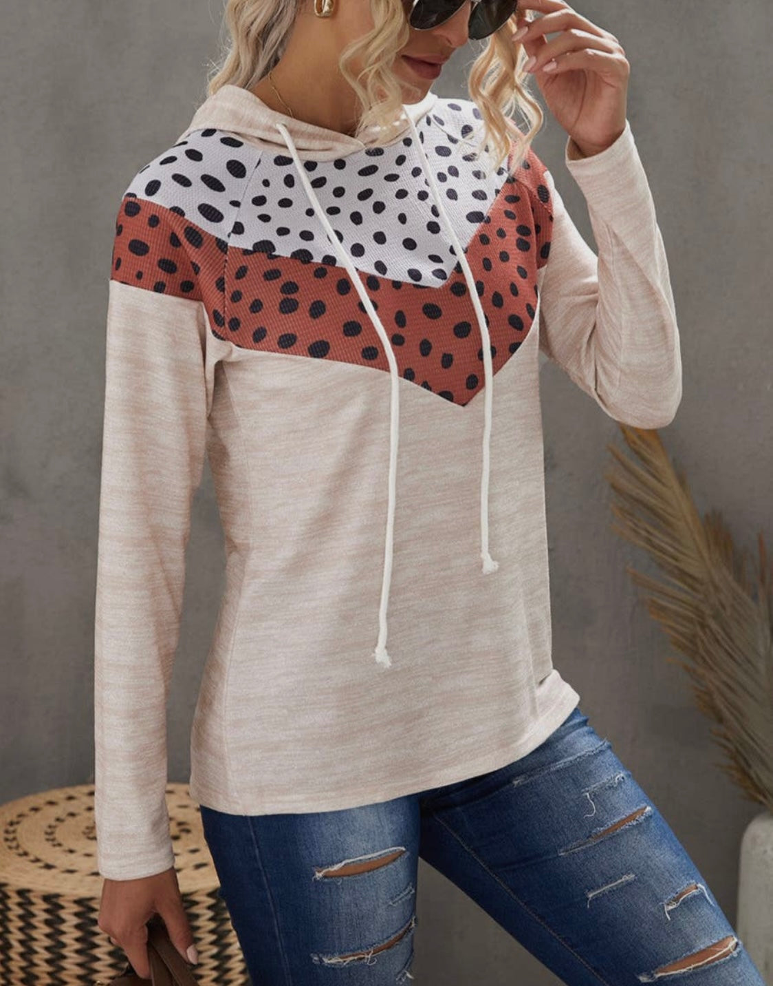 Leopard Chevron Hoodie