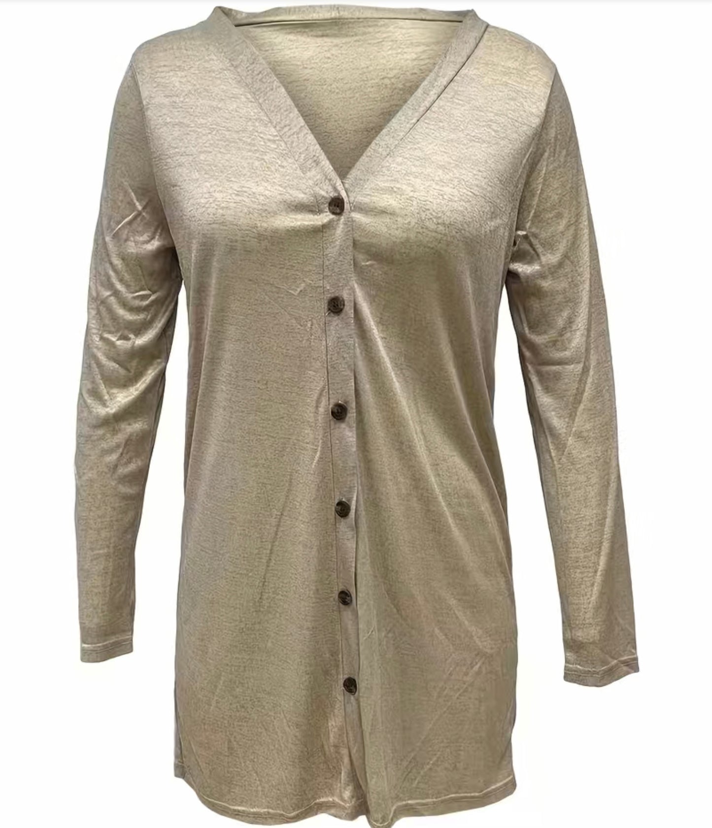 Long Sleeve Button Up Top