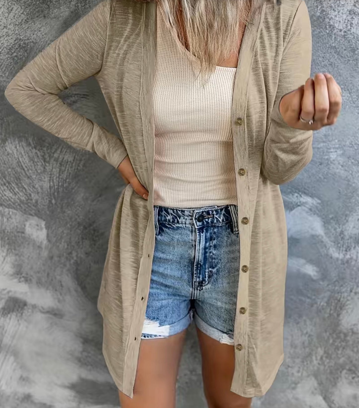 Long Sleeve Button Up Top