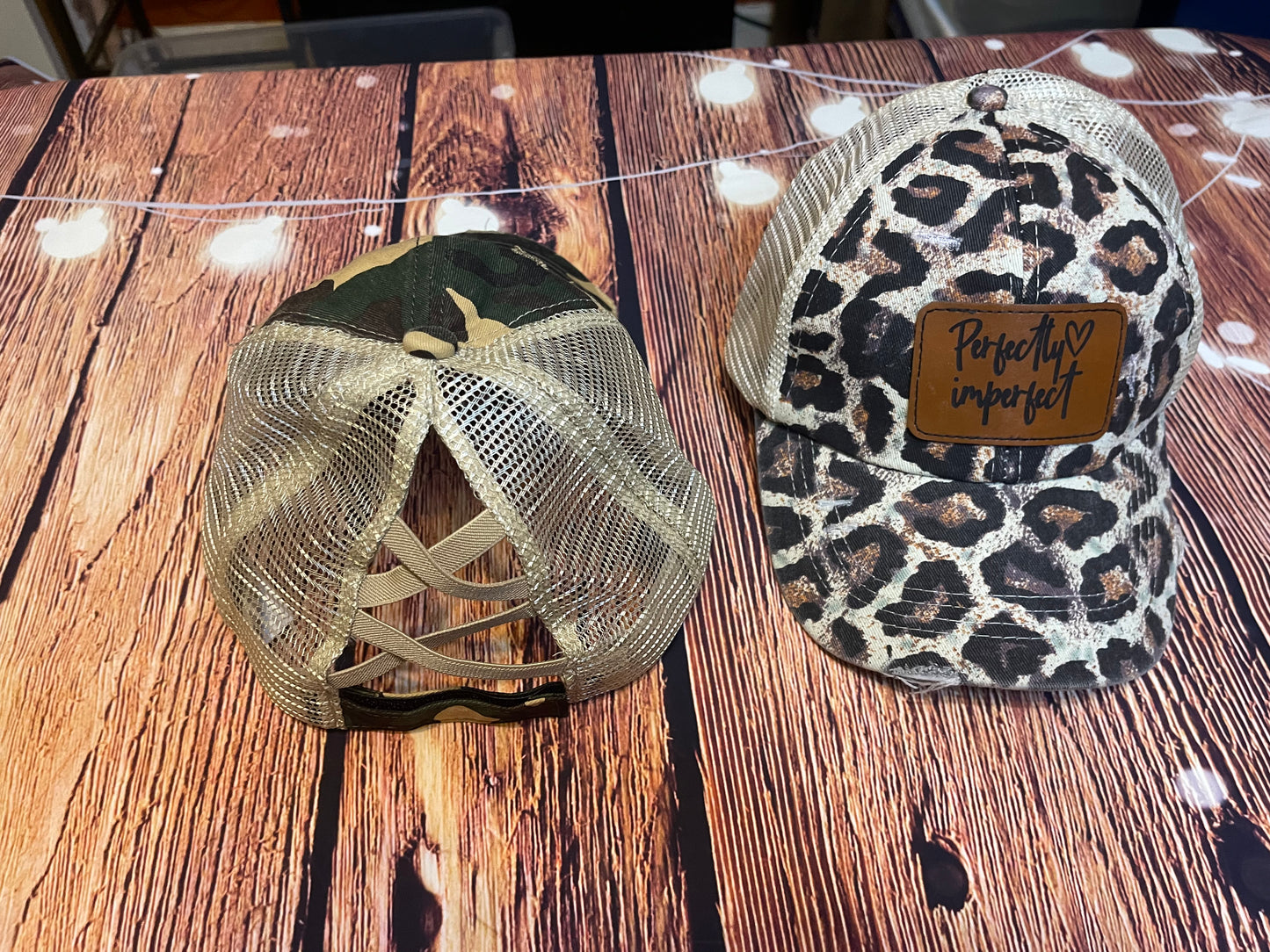 Distressed Baseball Hat with Patch