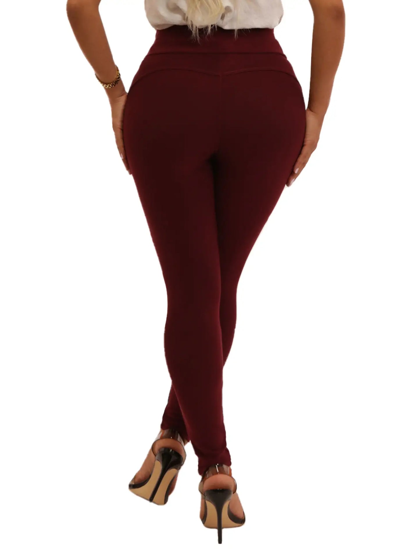 High Waist Sculpting Treggings Skinny Pants