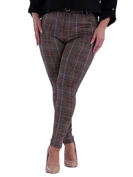 Sculpting Treggings Skinny Pants with Belt