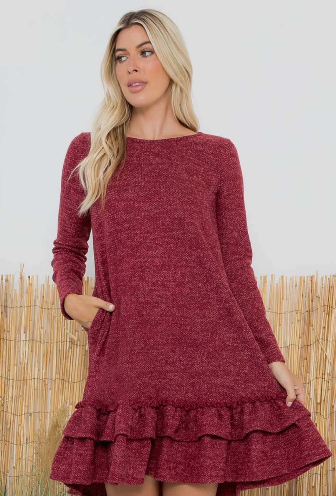 Layered Ruffle Hem Dress