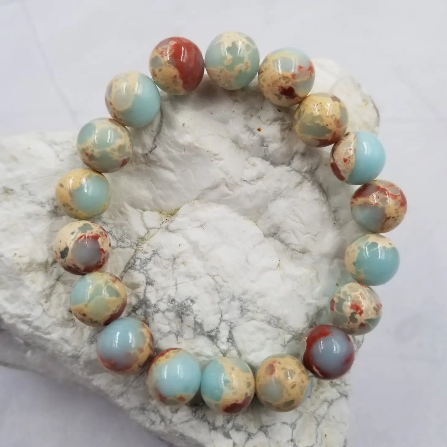 Stone Beaded Stretch Bracelet